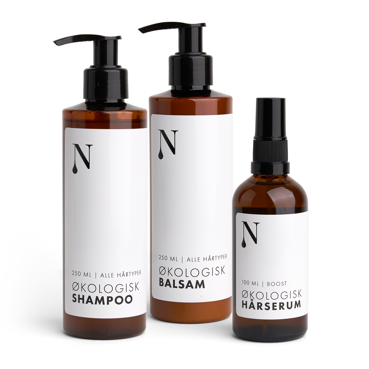 Naturlig Hårpleje Sæt – Shampoo, Balsam og Hårserum
