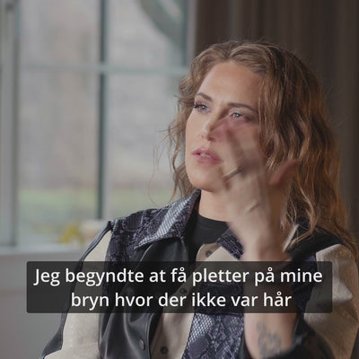 Anna David fortæller om huller i brynene og resultatet efter få uger med Naturligolie Brynserum