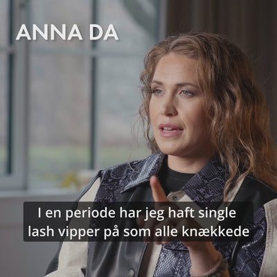 Anna David bruger Naturligolie serum på både bryn og vipper