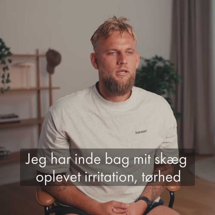 Skægbruger fortæller hvordan rødme og kløe bag skægget blev bedre med Naturligolie Skægserum