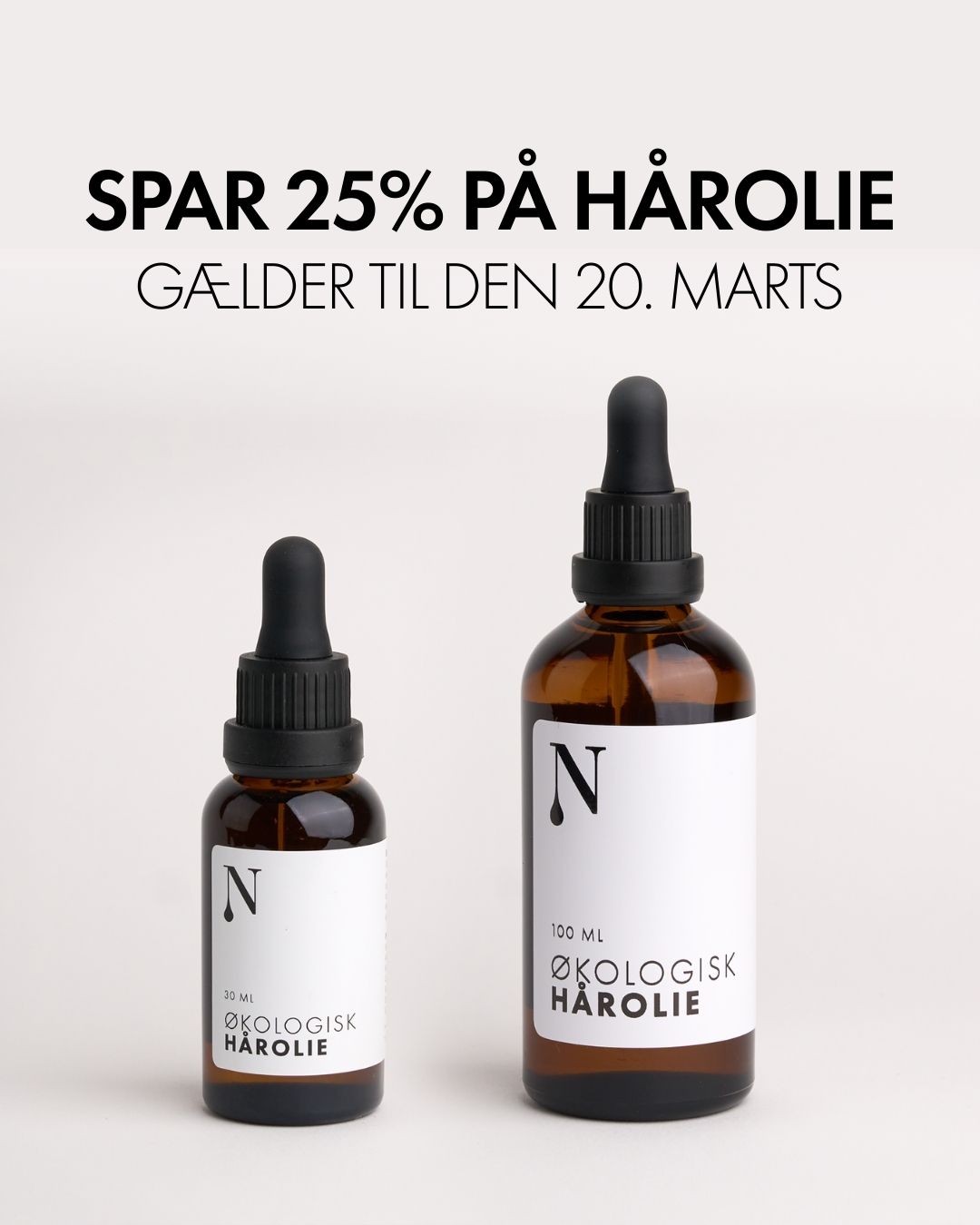 spar 25% på hårolie